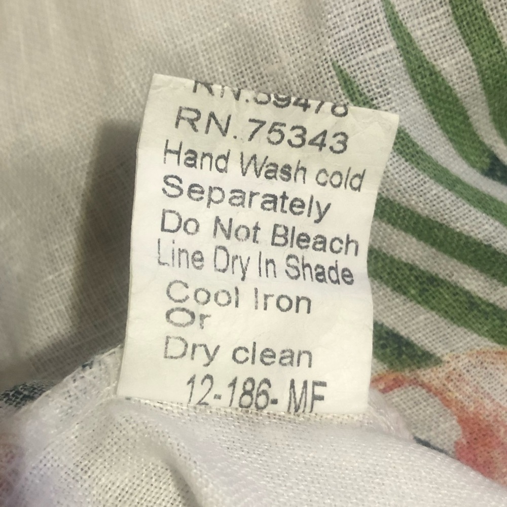 Lungo L'arno Floral Palm Linen Dress Womens nwt - Picture 11 of 11